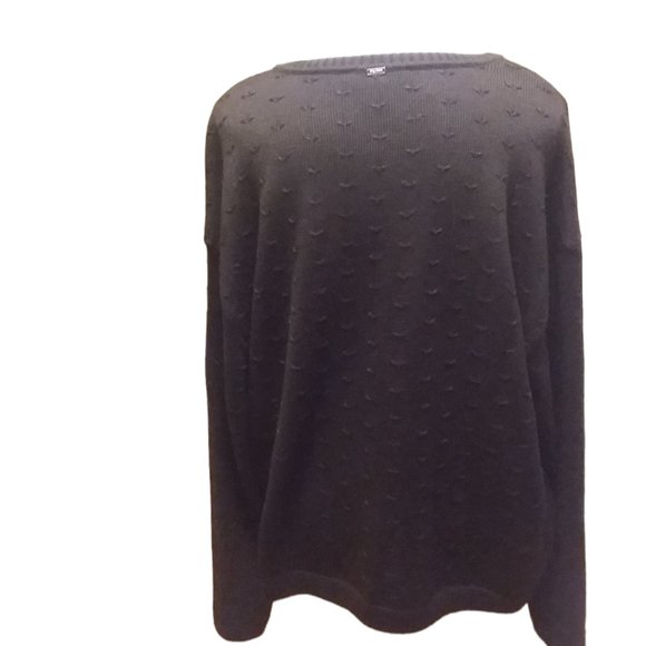 St.John Sport Women's XL Black Sweater Wool Blend Long Sleeve - Picture 7 of 8